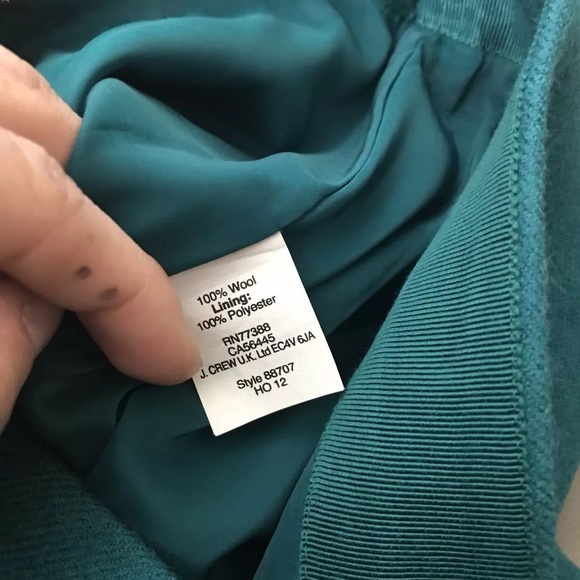 J.CREW Womens Green NO 2 PENCIL SKIRT WOOL 6 - Picture 6 of 6